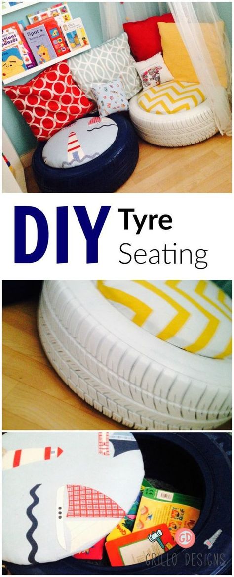 This tire seating would look great in the garden classroom theme classroom. DIY Sunflower Wreath Diy, Reading Corner Classroom, Tire Seats, Sunflower Burlap Wreaths, Burlap Wreath Tutorial, Garden Stools, Classroom Seating, Mesh Wreath Tutorial, Mesh Wreath Diy