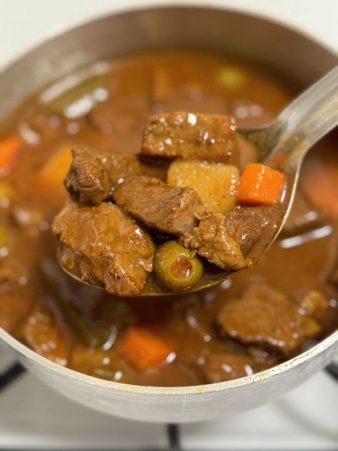 Carne Guisada Recipe (Puerto Rican Beef Stew) Carne Guisada Recipe Puerto Rican, Sazon Recipe, Puerto Rican Beef Stew, Carne Guisada Recipe, Guisada Recipe, Carne Guisada, Boricua Recipes, Fair Food, Beef Stew Meat