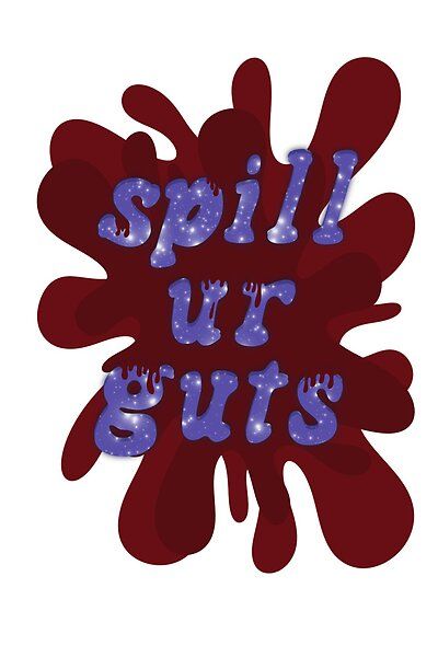 SPILL UR GUTS by savannahame | Redbubble Guts Spilled, Spill Your Guts, Olivia Rodriguez, Olivia + Core + Aesthetic, Guts Tour, Dumpster Fire, Concert Outfits, Rhinestone Art, Big Project