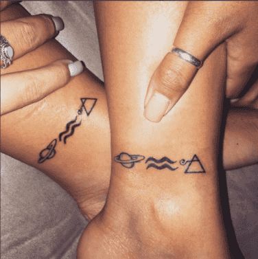 25 Best Aquarius Tattoo Ideas And Zodiac Sign Tattoos With Meanings | YourTango Aquarius Symbol Tattoo, Aquarius Constellation Tattoo, Small Girly Tattoos, Aquarius Tattoo, Best Tattoos For Women, Zodiac Sign Tattoos, Tattoo Signs, Zodiac Tattoos, Constellation Tattoos