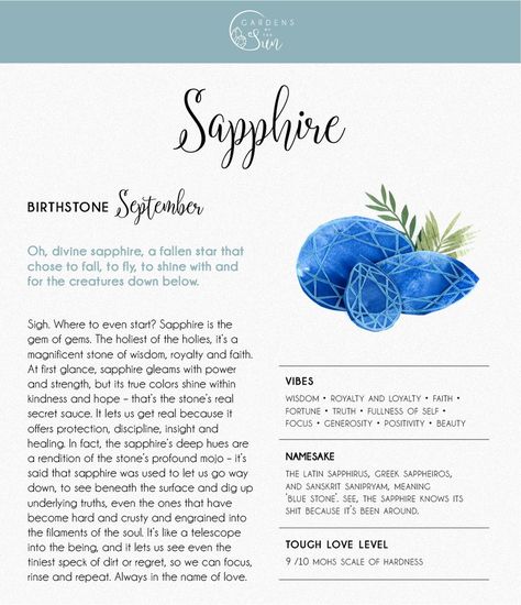 Meaning Of Sapphire Stones, Sapphire Meaning Gemstones, Sapphire Spiritual Meaning, Blue Sapphire Crystal Meaning, Blue Sapphire Meaning, Sapphire Crystal Meaning, Sapphire Stone Meaning, September Meaning, Sapphire Tattoo