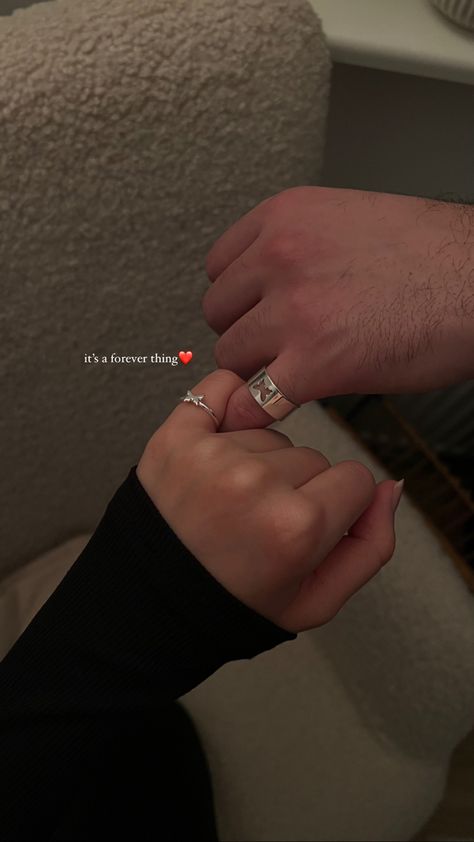 Love | Instagram | Valentines day | Story | matching rings | Promise Ring Instagram Story, Cute Pic For Boyfriend, Couple Photo Instagram Story Ideas, Story Captions For Instagram Love, Valentine Day Story Ideas, Aesthetic Love Story Instagram, Love Caption For Instagram Story, Valentines Day Story Ideas, Long Distance Instagram Story Ideas