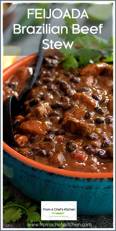 Brazilian Ground Beef Recipes, Brazilian Beef Stew Recipe, Brazilian Stew Recipe, Brazilian Pork Recipes, Brazilian Beef Recipes, Recipes From Brazil, Brazilian Feijoada Recipes, Brazilian Beef Stew, Brazilian Stew