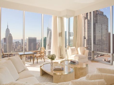 penthouse Appartement New York, New York Penthouse, High Rise Apartments, Apartment Goals, Luxury Penthouse, 아파트 인테리어, New York Apartment, Dream Living, Nyc Apartment