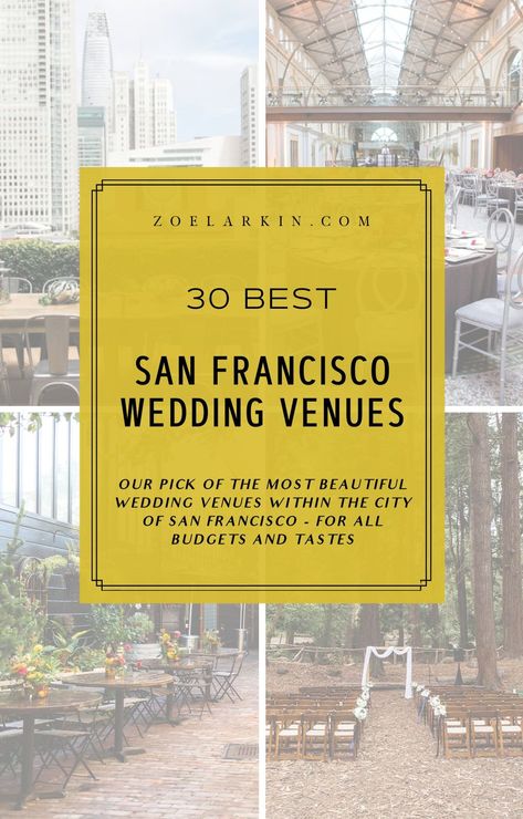 Written by a wedding photographer that actually KNOWS the ins and outs of venues and what looks good in pictures, this insider guide to the best wedding venues in San Francisco will help you plan your San Francisco wedding with ease! #sanfranciscowedding Unusual Wedding Venues, Bay Area Wedding Venues, Low Key Wedding, City Wedding Venues, Sf Wedding, San Francisco Restaurants, Unusual Weddings, San Francisco Wedding, Bay Area Wedding