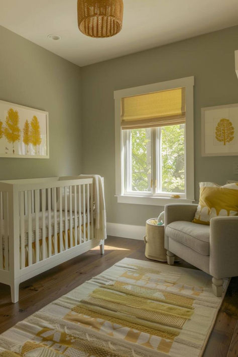 35 Sage Green Nursery Ideas for a Gorgeous Look Sage And Yellow Nursery, Green And Yellow Nursery, Green Nursery Neutral, Green Girl Nursery, Sage Green Nursery Ideas, Green Nursery Ideas, Green Nursery Girl, Green Nursery Decor, Sage Green Nursery