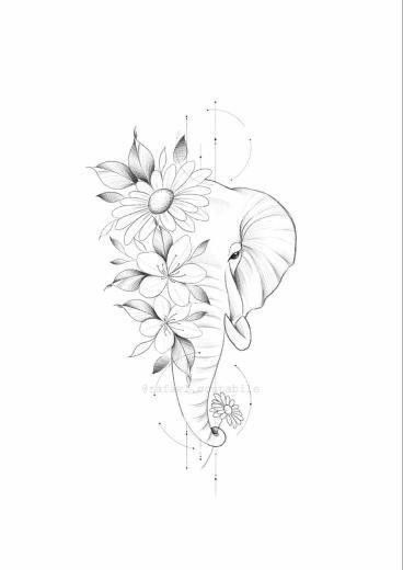 Elephant Tattoo Design, Forearm Tattoo Women, Geniale Tattoos, Dope Tattoos For Women, Elephant Tattoo, Elephant Tattoos, Tattoo Feminina, Spine Tattoos, Tattoos For Daughters