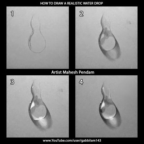 Water Drop Drawing, How To Draw Water, How To Draw Realistic, Bubble Drawing, Draw Water, Draw Realistic, 3d Art Drawing, Water Drawing, Charcoal Art