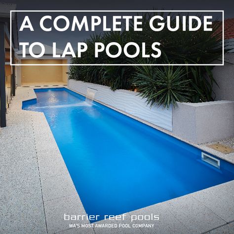 We discuss what lap pools are, who they are best suited for, the advantages of choosing a lap pool over other swimming pool options, and more. Outdoor Lap Pool, Lap Pool Landscaping, Lap Pools Backyard Inground, Home Lap Pool, Diy Lap Pool, Backyard Lap Pool, Barrier Reef Pools, Lap Pools Backyard, Swimming Pool Cost