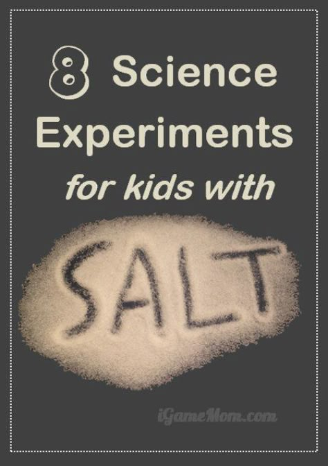 Love kitchen science experiments with materials you already have in the pantry. These simple science activities all use salt plus one or two other ingredients. Kids not only learn salt attributes, but also scientific thinking, process, and methodology. Cool food STEM project ideas to do at home or school or homeschool. 1 Hour Science Experiments, Science With Kids, Salt Experiment, Kindy Science Experiment, School Science Project Ideas, Simple Science Projects For Kids, Salt Water Density Experiment, Simple Science Experiments For Kids, Salt Crystal Experiment