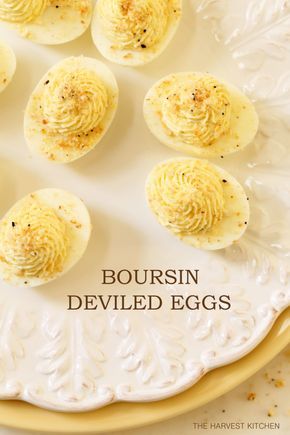 Thanksgiving Deviled Eggs, Devilled Eggs Recipe Best, Deviled Eggs Easy, Best Deviled Eggs, Deviled Eggs Classic, Boursin Cheese, Deviled Eggs Recipe, Deviled Eggs, Yummy Appetizers