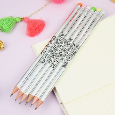 Looking for school stationery? Our Unicorn Wishes Holographic Pencils are ideal for the pencil case! With Free Worldwide Delivery and No Minimum Spend. Slime Makeup, Lisa Angel, Cool School Supplies, Desk Supplies, School Supply, Cute Desk, Wooden Barrel, School Stationery, Too Cool For School