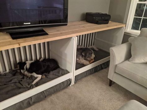 Ikea tips, hacks and more! | This was a dog bed ikea hack we started when we had our 160 lb 5 year old English Mastiff Savannah, but she passed due to a splenic tumor...so we took... | Facebook Ikea Dog Hacks, Ikea Hack Dog Bed, Bed Ikea Hack, Crib Turned Into Dog Bed, Dog Bed From Crib Mattress, Crib Mattress Repurpose Dog Bed, Ikea Dog, Old English Mastiffs, Bed Ikea