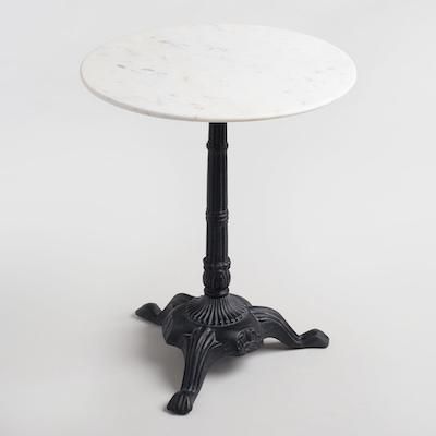 Black Friday Came Early: 40% off All Furniture at World Market - The Everygirl Marble Bistro Table, Bistro Furniture, Table Bistrot, Parisian Cafe, Unique Coffee Table, French Bistro, Table Round, Cafe Tables, Outdoor Patio Decor