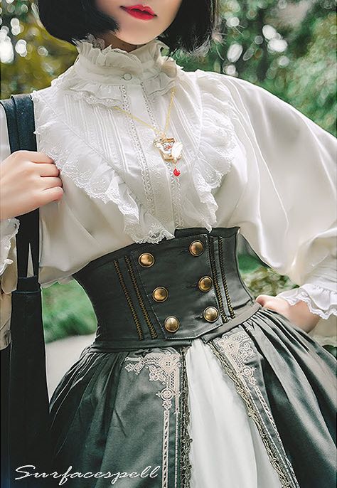 Surface Spell -Unfinished Book- Lolita Corset Pinterest Cute, Fest Outfits, Old Fashion Dresses, Cute Cute, Steampunk Fashion, Yohji Yamamoto, Fantasy Fashion, Mode Vintage, Character Outfits