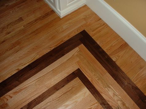 Hardwood Floor Patterns, Floor Border Design, Wood Floor Border, Handscraped Hardwood Floors, Floor Pattern Design, Walnut Wood Floors, Wood Floor Pattern, Tile Floor Living Room, Wood Floor Design