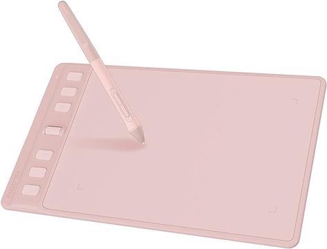 Amazon.com: 2023 HUION Graphics Drawing Tablet Inspiroy 2 Small with Scroll Wheel 6 Customized Keys Battery-Free Stylus for Digital Drawing, Design, Animation, 6x4inch Art Tablet for PC, Mac & Android, Pink : Electronics Digital Art Tablet, Pink Graphics, Design Writing, Art Tablet, Pink Drawing, Small Drawing, Pink Goth, Computer Room, Digital Tablet