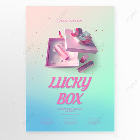 Gradient Mouth Red Gift Box Gift Box Lottery Lucky Box Shopping Mall Shopping Promotion Poster Lucky Box, Geometric Box, Mall Shopping, Promotion Poster, Business Poster, Red Gift Box, Red Gift, Pink Balloons, Creative Ads