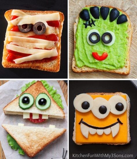 Halloween Lunches, Halloween Lunch Ideas, Halloween Sandwiches, Halloween Food Ideas, Luncheon Ideas, Bento Kids, Halloween Lunch, Kids Halloween Food, Kids Treats