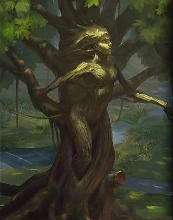 Mythical People, Tree Ent, Plant Character, Tree Nymph, Earth Tattoo, Wood Nymphs, Plant People, Tree People, Fairy Pictures