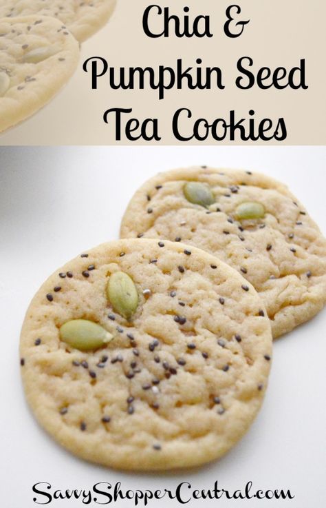 Chia & Pumpkin Seed Tea Cookies - Nothing beats a delicious treat of tea cookies. Adding chia and pumpkin seeds gives your cookies a nutritional kick. Nourishing Snacks, Chia Cookies, Business Incubator, Chia Recipes, Cookies Pumpkin, Seed Cookies, Chia Recipe, Chia Seed Recipes, Tea Cookies