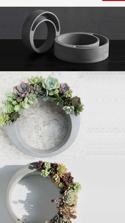 Concrete Succulent Planters, Pot Diy, Amigurumi Knitting, Hoodie Diy, Cement Diy, Concrete Diy Projects, Cement Art, Handmade Concrete, Cement Planters