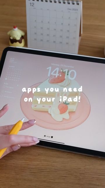 kotone | studio cherii 🍒 on Instagram: "have you tried these iPad apps? 🩷

🏷️ #ipad #ipadapp #app #productivity #deskgram #goodnotes #studynotes #ipadjournal #studygram #ipadpro #apple #ios #aesthetichomescreen #wallpaper #digitalart #procreate" Good Ipad Wallpapers, Wallpaper For Ipad Hd, Ipad Homescreen Ideas Aesthetic College, Ipad Setup Aesthetic, Best Free Ipad Apps, Ipad Organizer, Ipad Hacks, Ipad Tutorials, Free Ipad