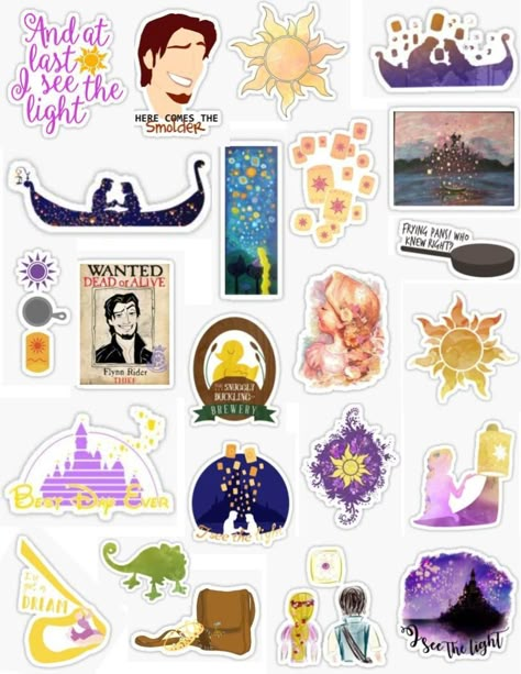 Tangled Phone Case, Disney Aesthetic Stickers, Rapunzel Phone Case, Disney Stickers Aesthetic, Cute Disney Stickers, Flynn Rider Smolder, Tangled Stickers, Got Stickers, Laptop Stickers Disney