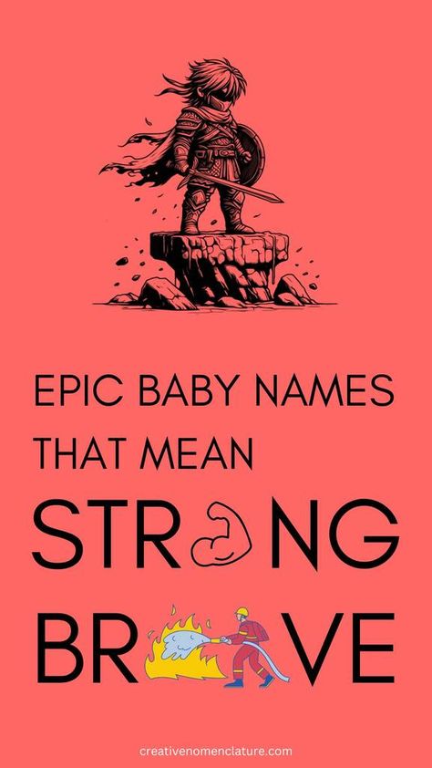 127 Epic Baby Names That Mean Strong, Brave & Powerful Names That Mean Strong, Baby Bot, Celtic Name, Boy Name Meanings, Strong Boys Names, Welsh Names, Hawaiian Names, Middle Names For Girls, Powerful Names