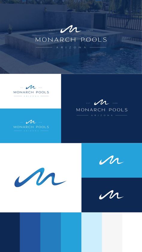 Pool Business, Swimming Pool Business Ideas, Pool Logos Design, Pool Graphic Design, Swimming Pool Social Media, Pool Company Logo, Water Company Branding, Maintenance Logo, Sea Logo