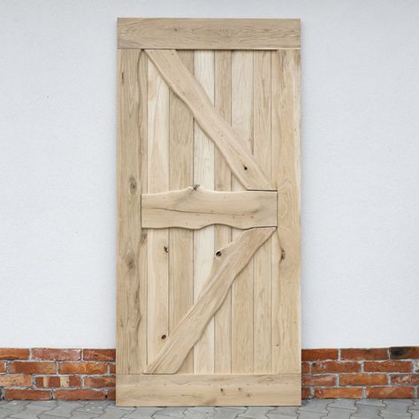 Kerlin Solid Oak Barn Door Door Building, Natural Architecture, Pallet House, Sliding Door Systems, Oak Planks, Retro Interior, Fire Doors, Barn Conversion, Sliding Door Hardware