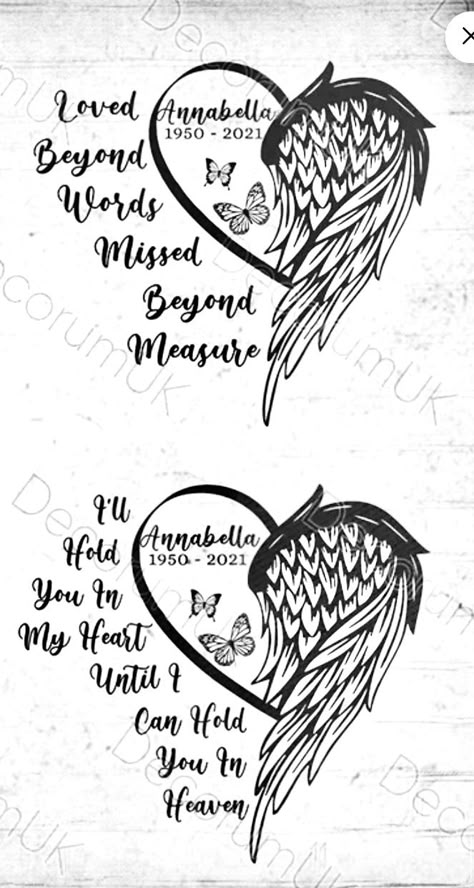 Daughter In Heaven Tattoo, Memorial Tattoo Ideas For Husband, Auntie Memorial Tattoos, Rest In Peace Grandma Tattoos, Heavenly Tattoos Women, Sister Rip Tattoo, Tattoo Ideas For Family Members Who Passed, Angel Wing Tattoo For Lost Loved One, Meaningful Tattoos For Lost Loved Ones For Women