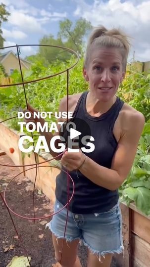 87K views · 546 reactions | Want to learn all my tips on planning out your own garden for the summer? Comment SUMMER and I’ll send you the link to join my Summer Garden Challenge

Have you made this mistake!!!?😮

The first year I was running my business I had wonderful soil and agreed to use my clients’ tomato cages when I planted out all their tomatoes for spring. 

I returned back to the garden a few weeks later and the cages had fallen over 🫢 the vines had all grown up and over the tomato cages and it was a crazy mess. 

That’s when I switched to trellises instead. 

Tomato cages work best for bush plants-not vining ones. So use them for small bush tomatoes, eggplants and peppers (not vining tomatoes). 

Then comment SUMMER to join me for the Summer Garden Challenge-happening soon!

# Tomato Staking Ideas, Tomato Cages Gardening, Bush Tomatoes, Trellis Tomatoes, Tomato Stakes, Plant Cages, Tomato Vine, Bush Plant, Tomato Cages