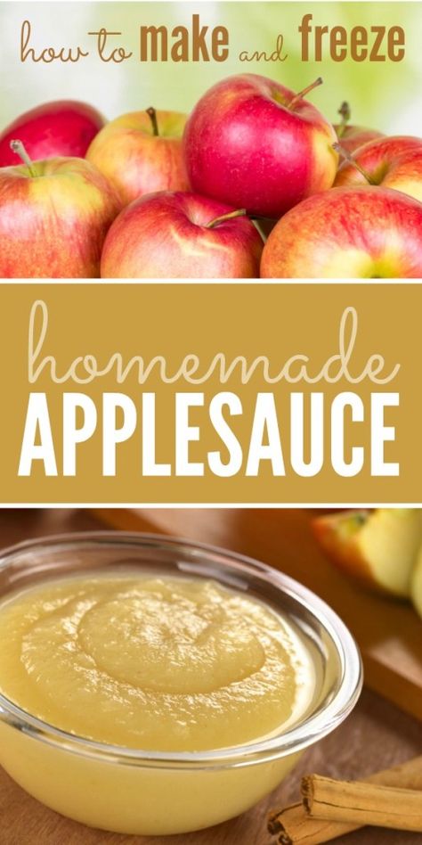 Stocking Your Freezer with Homemade Applesauce Freezer Applesauce, Homemade Apple Sauce, Canned Applesauce, Homemade Applesauce Recipes, Applesauce Recipe, Apple Sauce Recipes, Homemade Applesauce, Apple Sauce, Homemade Baby Foods