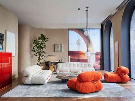 Cassina PRO Cassina Furniture, Milan Furniture, Joe Colombo, Italian Interior, Carlo Scarpa, Colourful Living Room, Patricia Urquiola, Lounge Armchair, Gio Ponti