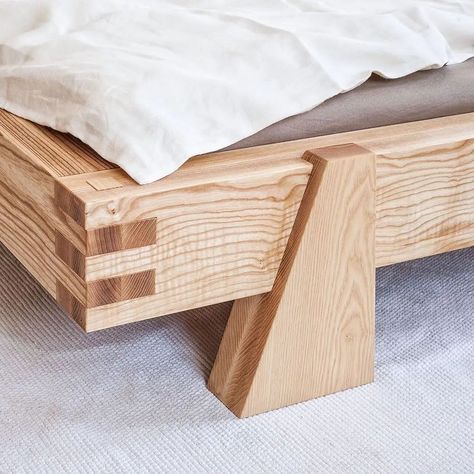 Details Furniture on Instagram: “Solid wood bed By @handwerkstatt_wy @details_furniture #bed #beddesign #woodlovers #wooddesign #woodworking #woodwork #woodjoinery…” Wood Bed Frame Diy, Wooden Bed Frame, Bed Frame Design, Wooden Bed Design, Bedding Inspiration, Diy Bed Frame, Wood Bed Frame, Solid Wood Bed, Furniture Plans Free