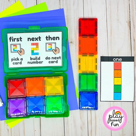 PreK, Kindergarten & Special Education Resources | Did you know mini magnetic tiles exist? 😍 I totally ordered these by mistake but love them wayyy more than the full size because they fit … | Instagram Teacch Tasks Preschool, Free Task Boxes, Task Boxes Preschool, Task Boxes For Special Education, Magnet Tiles, Teacch Tasks, Kindergarten Special Education, Play Based Learning Activities, Self Contained Classroom