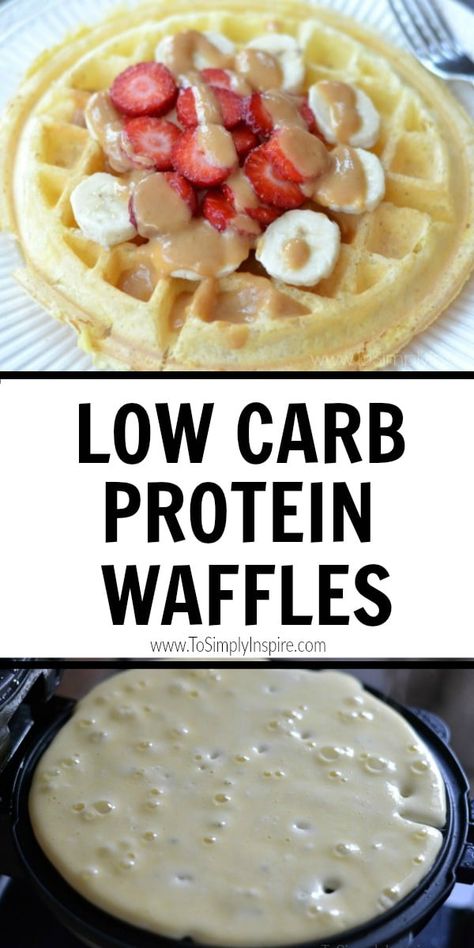 These light and fluffy low carb Protein Waffles make the perfect breakfast or snack. Freezer friendly too for make ahead! Protein Waffle Recipe, Protein Waffles, High Protein Low Carb Recipes, Low Carb Protein, Waffle Recipe, Protein Powder Recipes, Low Carb Low Sugar, Nutrition Diet, Recetas Keto