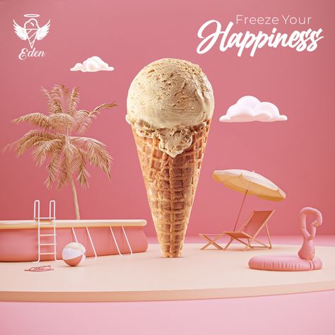 Ice Cream Campaign Ideas, Gelato Advertising, Ice Cream Campaign, Ice Cream Creative Ads, Ice Cream Ads, Ice Cream Social Media, Ice Cream Puns, Bakery Packaging Design, Ice Cream Menu