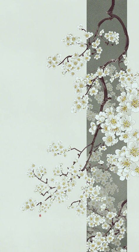 Chinese Aesthetic, Japanese Art Prints, Wallpaper Flowers, Japon Illustration, Aesthetic Background, 수채화 그림, Flower Background Wallpaper, Cool Wallpapers Art, Japan Art