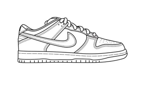 Nike SB Dunk Low Blank Vector Templates Nike Dunks Coloring Pages, Nike Shoe Printable, Nike Dunk Illustration, Nike Dunk Low Drawing, Nike Dunk Tattoo, Nike Dunks Drawing, Shoe Design Sketches Sneakers, Nike Shoe Drawing, Nike Dunk Drawing