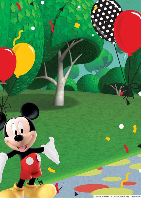 Mickey Mouse Birthday Party Invitations, Mickey Mouse Clubhouse Wallpaper, Mickey Mouse Clubhouse Invitations, Michey Mouse, Disney Attire, Mickey Mouse Birthday Invitations, Mickey Mouse Invitation, Mickey Mouse Clubhouse Party, Mickey Mouse Theme