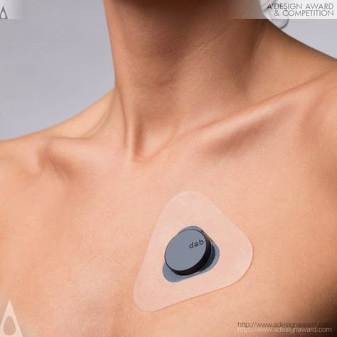 A' Design Award and Competition - Images of Dab by Adam Miklosi Wearable Medical Devices, Medical Device Design, Health Application, Medical Tech, Speculative Design, Cmf Design, Wearables Design, Smart Jewelry, Medical Design