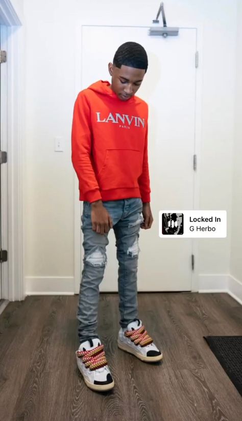 Lavin Outfit Ideas Men, Lanvin Sneakers Outfit, Lanvin Outfit, G Herbo, Sneakers Outfit Men, Lanvin Sneakers, Drip Outfit Men, Dope Outfits For Guys, Fit Ideas