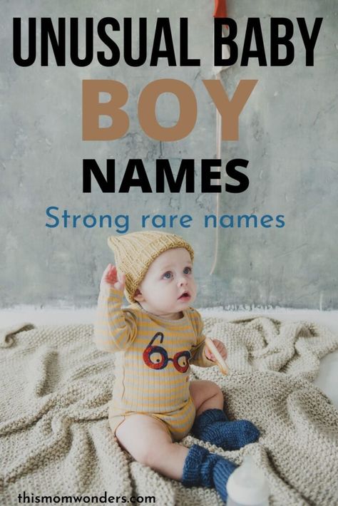 Are you in search for unusual baby boy names for your little boy? Maybe you want your boy to stand out in the playgroups with his unique baby name.Our baby name list will help you find a unique name for your boy. Rare Boy Names, Unusual Boy Names, Baby Boy Names Strong, Top Baby Boy Names, Popular Baby Boy Names, Names For Boys List, Cool Boy Names, Rare Names, Unique Baby Boy Names