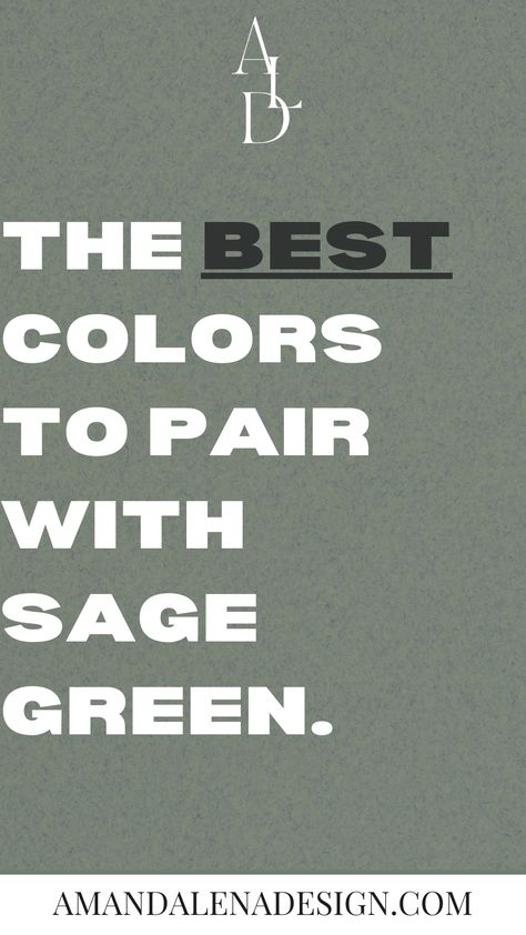 Want to learn the best colors to pair with sage green? Our latest blog post shares what colors pair well with sage green. Whether you have sage green walls, sage green cabinets, or sage green decor. Bring your room to life by knowing what colors work the best. Sage Green Goes With What Color, Sage Green Paint With Wood Trim, Wall Color For Sage Green Cabinets, Paint Color Schemes Sage Green, Charcoal And Sage Color Palette, Sage Green Paint Kitchen Walls, Farmhouse Bathroom Sage Green, Sage Green Color Scheme Living Room, Exterior House Paint Color Combinations Sage Green