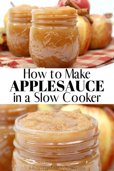 How To Make Apple Sauce Using Your Slow Cooker - and it's FANTASTIC! Best Apples For Applesauce, Apples For Applesauce, Recipe Using Applesauce, Make Applesauce, Homemade Applesauce Recipes, Recipe Using Apples, Slow Cooker Applesauce, Crockpot Applesauce, Leftover Apples