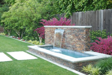 Pond Backyard, Koi Pond Backyard, Outdoor Water Features, Waterfalls Backyard, Water Features In The Garden, Wall Fountain, Ponds Backyard, Garden Features, Koi Pond