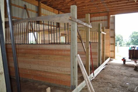 Horse Stalls Diy, Metal Horse Barns, Barn Makeover, Horse Stalls Doors, Stall Doors, Barn Remodel, Horse Farm Ideas, Stall Fronts, Diy Horse Barn