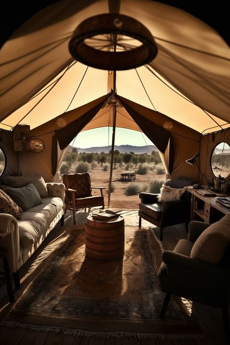 Get ready to glamp it up in style Resort Interior, Industrial Home Design, Outdoor Luxury, Glamping Resorts, Large Tent, Campaign Furniture, Safari Lodge, Luxury Camping, Live Your Best Life